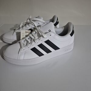 SOLD Adidas  Grand Court White and Black Sneakers